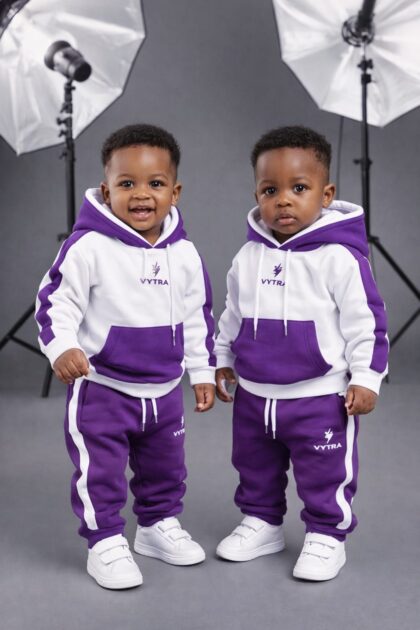Vytra Mini-kids Purple Luxe Set