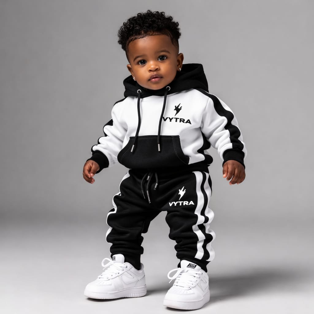 Vytra Mini-Kids Black Luxe Set