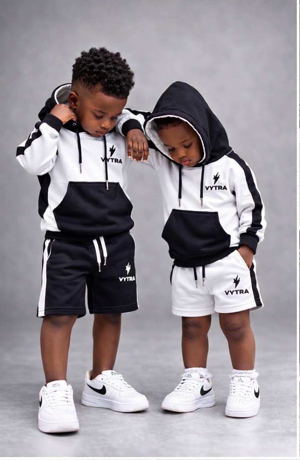 Vytra Mini-Kids Hoodie & Shorts Set